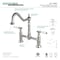 Kingston Brass KS1178BPL Bel-Air Bridge Kitchen Faucet, Brushed Nickel KS1178BPL - alternate 4